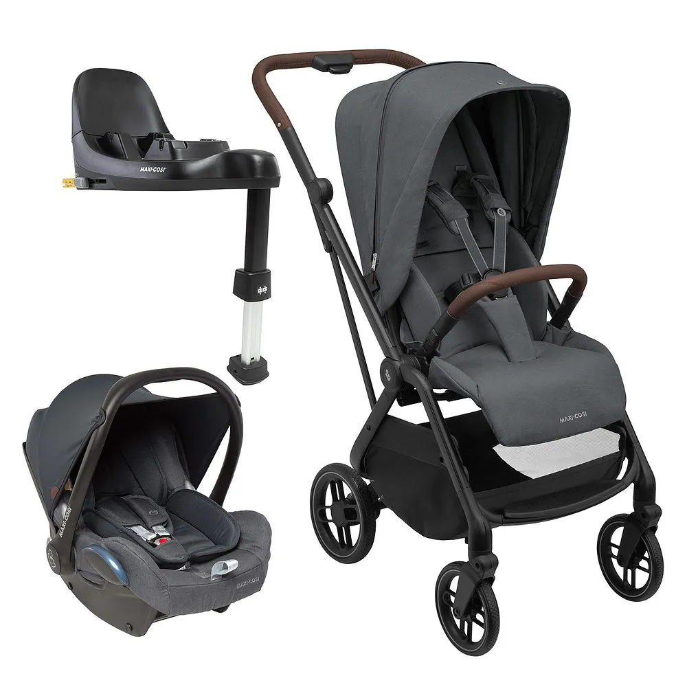 Travel System Leona² Trio Cabriofix Twillic Graphite — foto 1 de 12